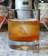 Corn 'n' Oil cocktail in an old-fashioned glass