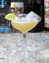 Margarita cocktail in a coupe glass