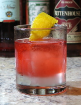 Old Pal cocktail with a lemon twist garnish