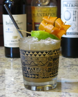 Port Au Prince Cocktail with a fancy garnish