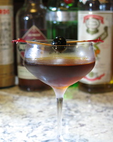 Red Hook cocktail in a coupe glass