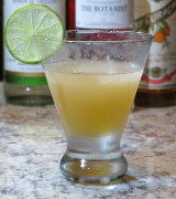 Royal Bermuda Yacht Club Cocktail with a lime wheel garnish